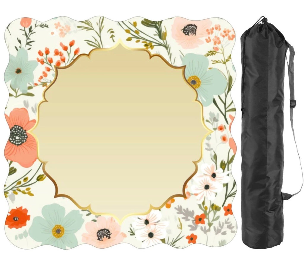 Petals & Porcelain Scalloped Edge Mahjong Mat