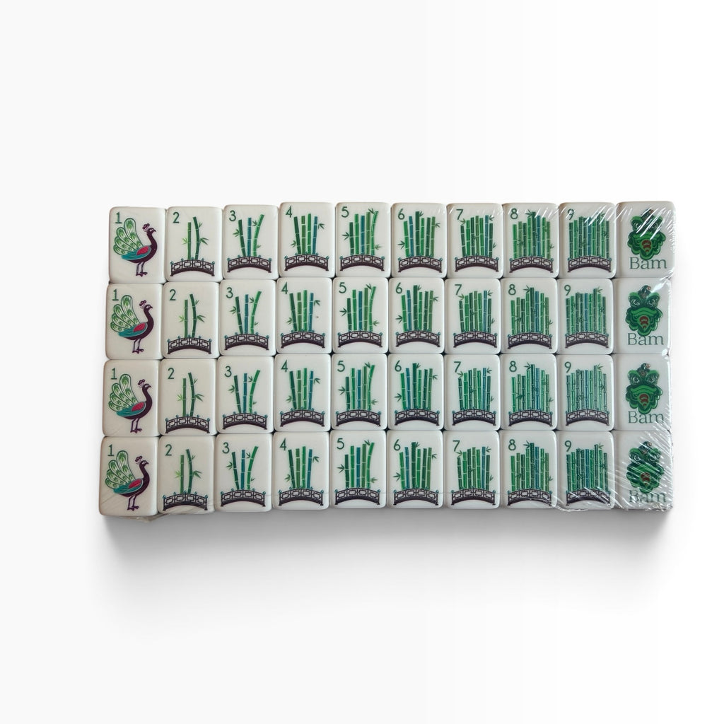 4 Layer Teal Back American Mahjong Tile Set