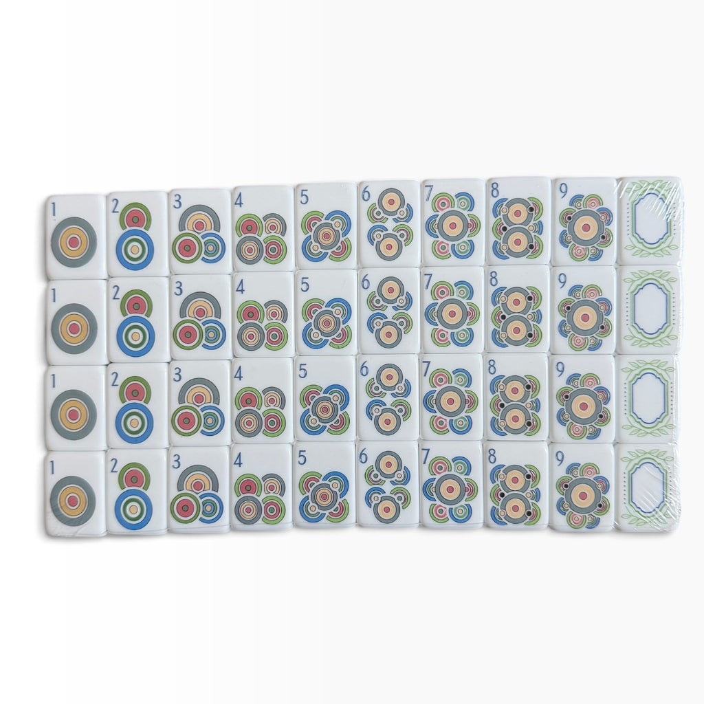 4 Layer Wood Grain Look Back American Mahjong Tile Set