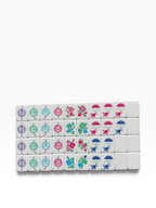 4 Layer Bright Green Back American Mahjong Tile Set