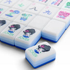 4 Layer Lake Blue Back American Mahjong Tile Set