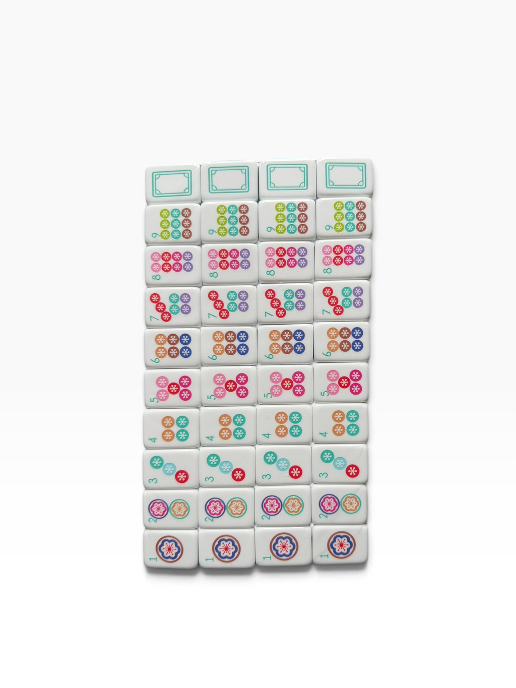 4 Layer Milk Pink Back Mahjong Tile Set