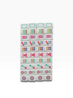 4 Layer Milk Pink Back Mahjong Tile Set