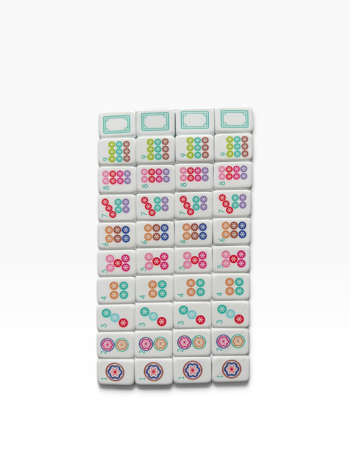 4 Layer Milk Pink Back Mahjong Tile Set