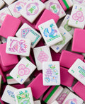 4 Layer Pink Back American Mahjong Tile Set