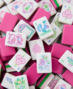 4 Layer Pink Back American Mahjong Tile Set