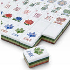 4 Layer Wood Grain Look Back American Mahjong Tile Set