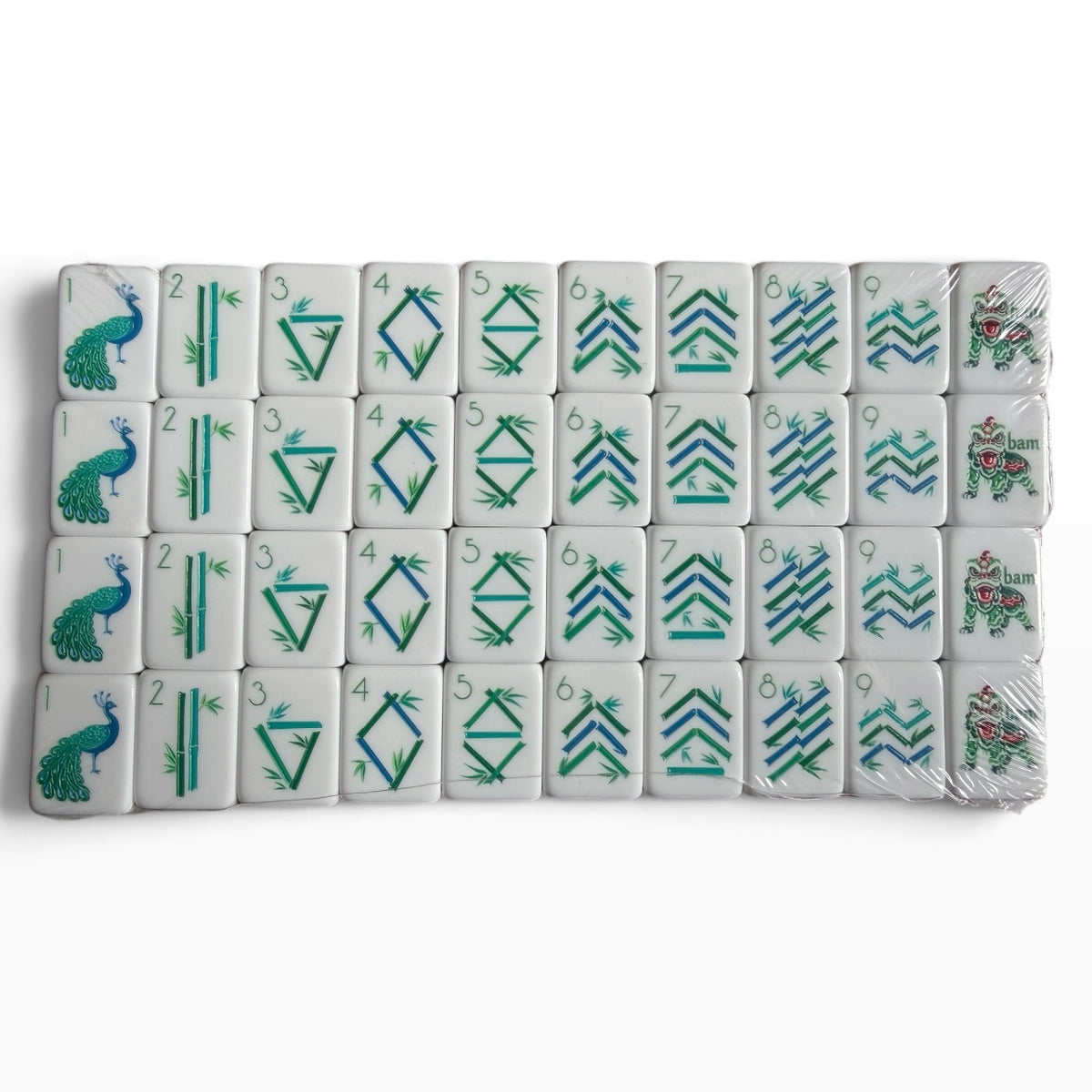 4 Layer Burnt Orange Back American Mahjong Tile Set