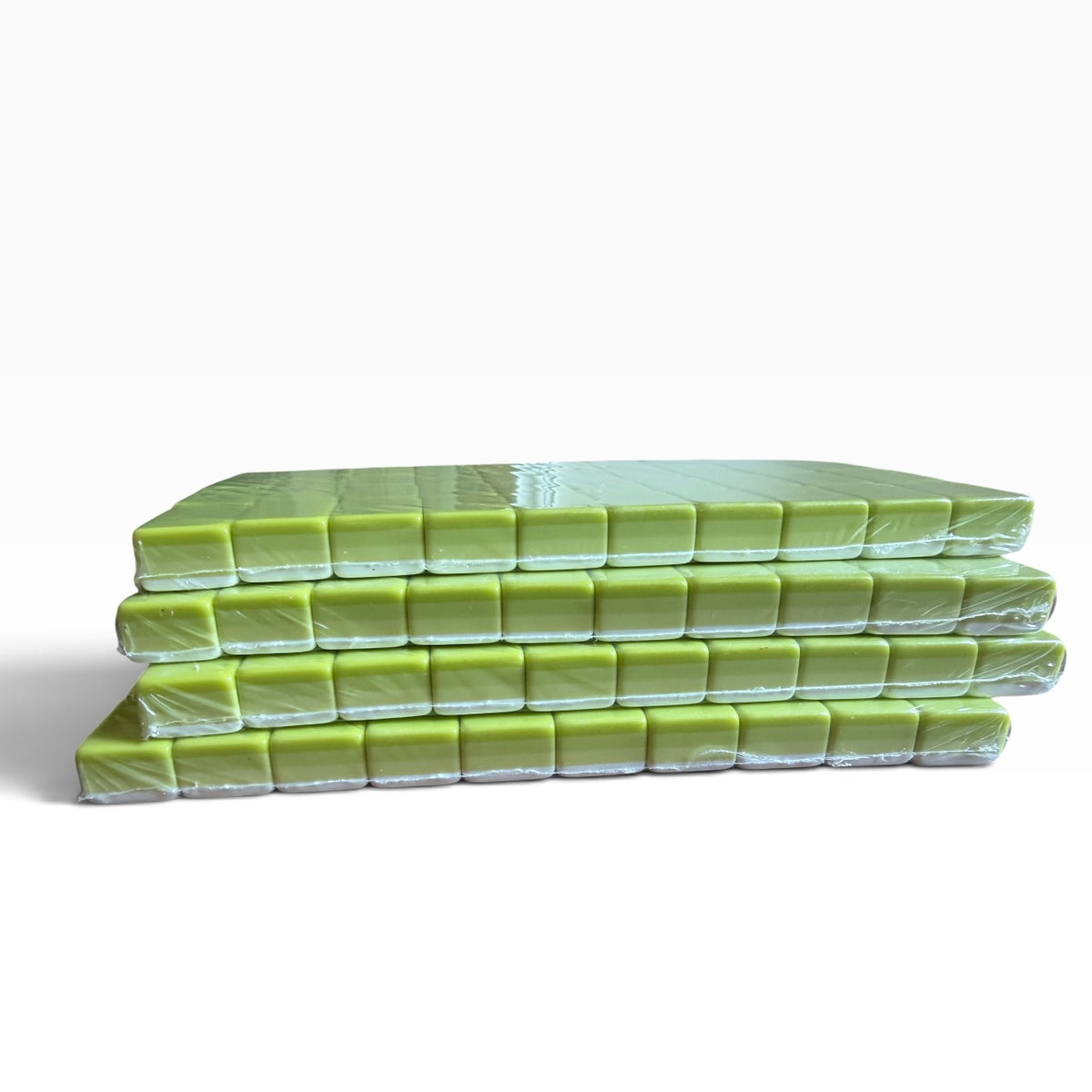 4 Layer Lime Green Back American Mahjong Tile Set
