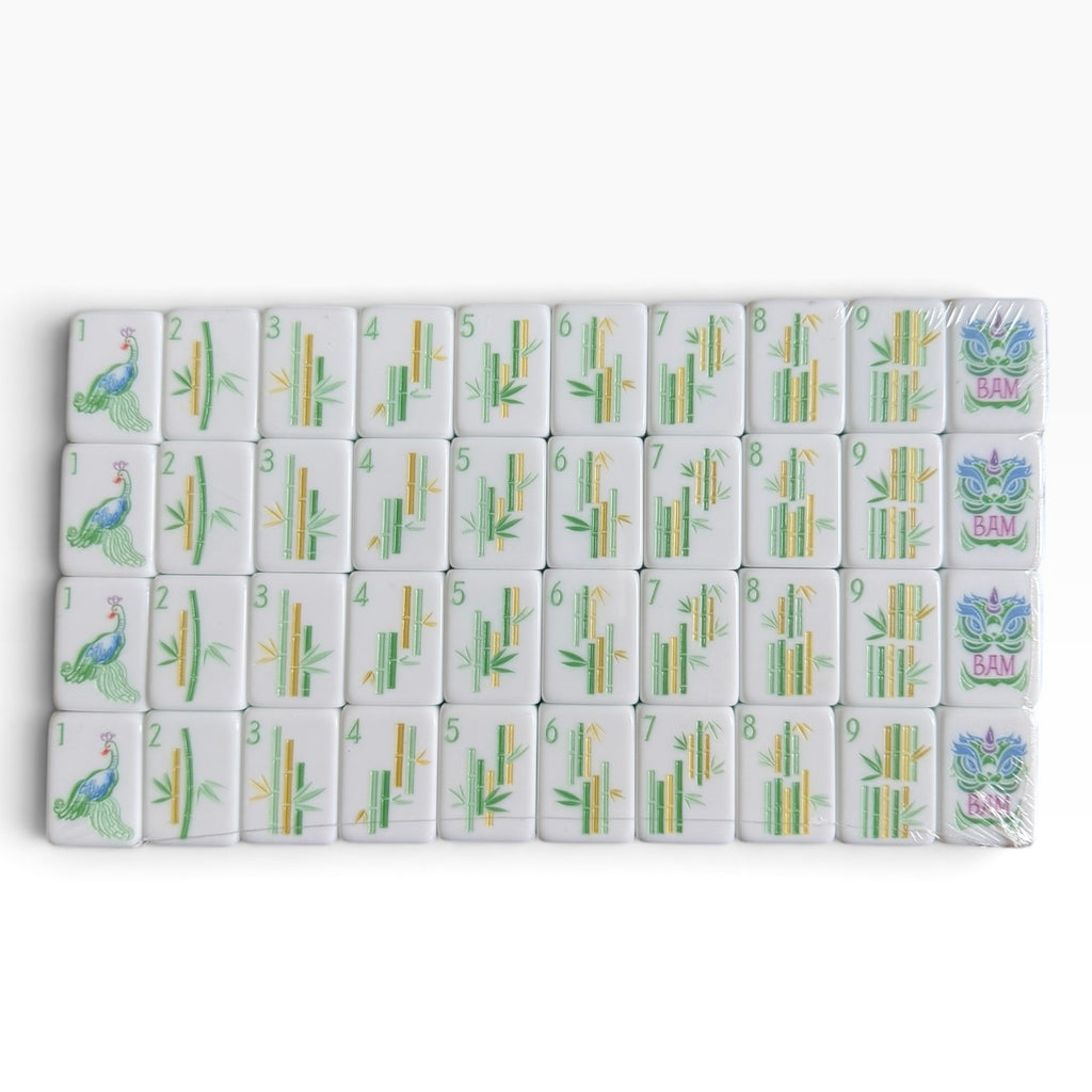 4 Layer Light Yellow Back American Mahjong Tile Set