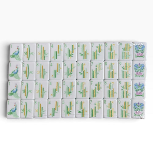 4 Layer Light Yellow Back American Mahjong Tile Set