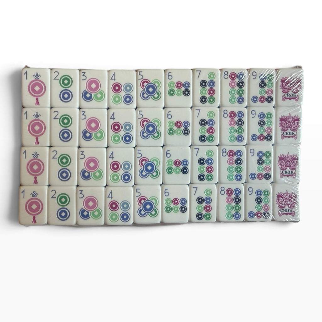 4 Layer Lake Blue Back American Mahjong Tile Set