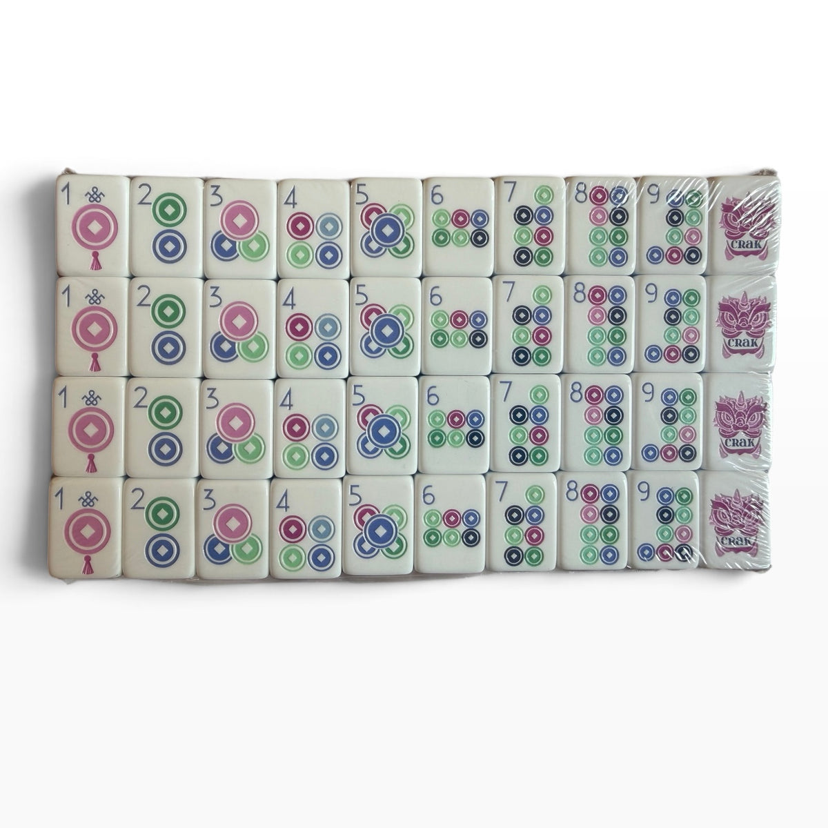 4 Layer Lake Blue Back American Mahjong Tile Set