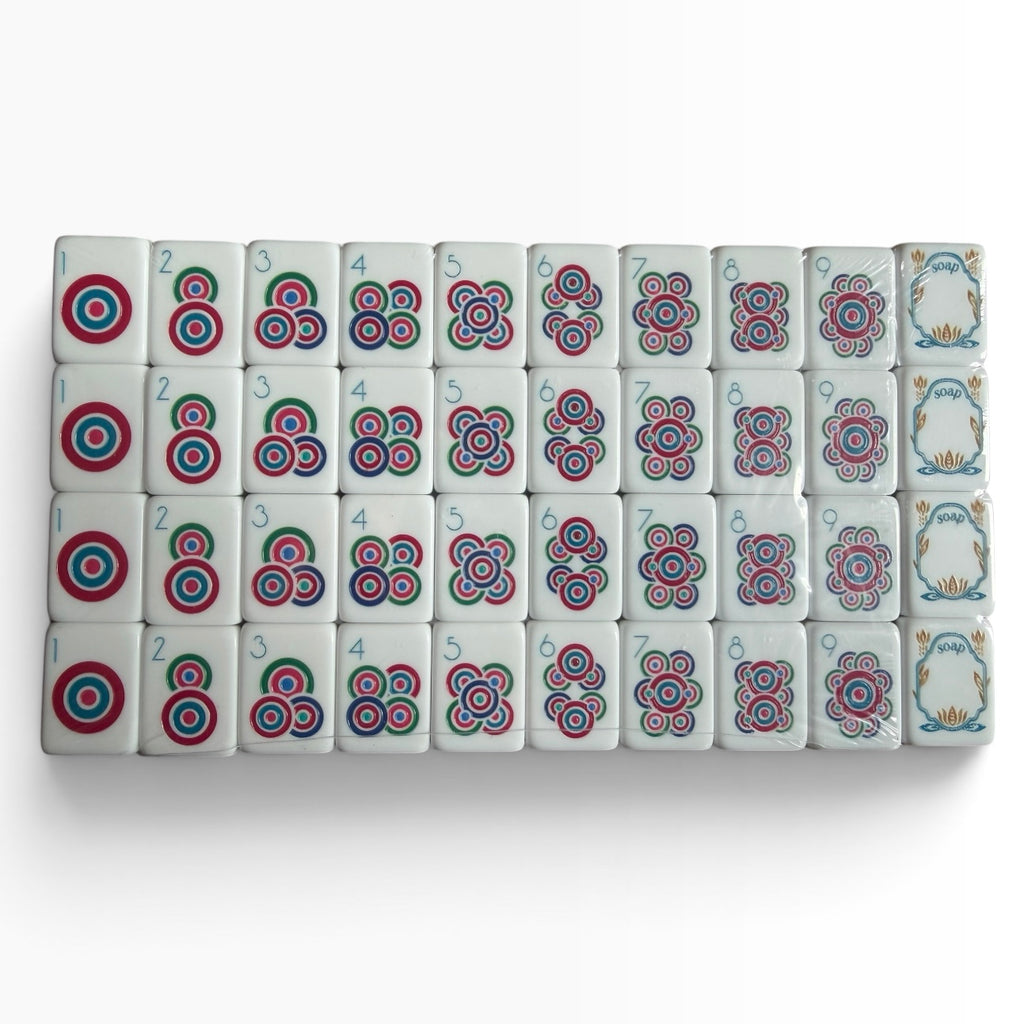 4 Layer Burnt Orange Back American Mahjong Tile Set