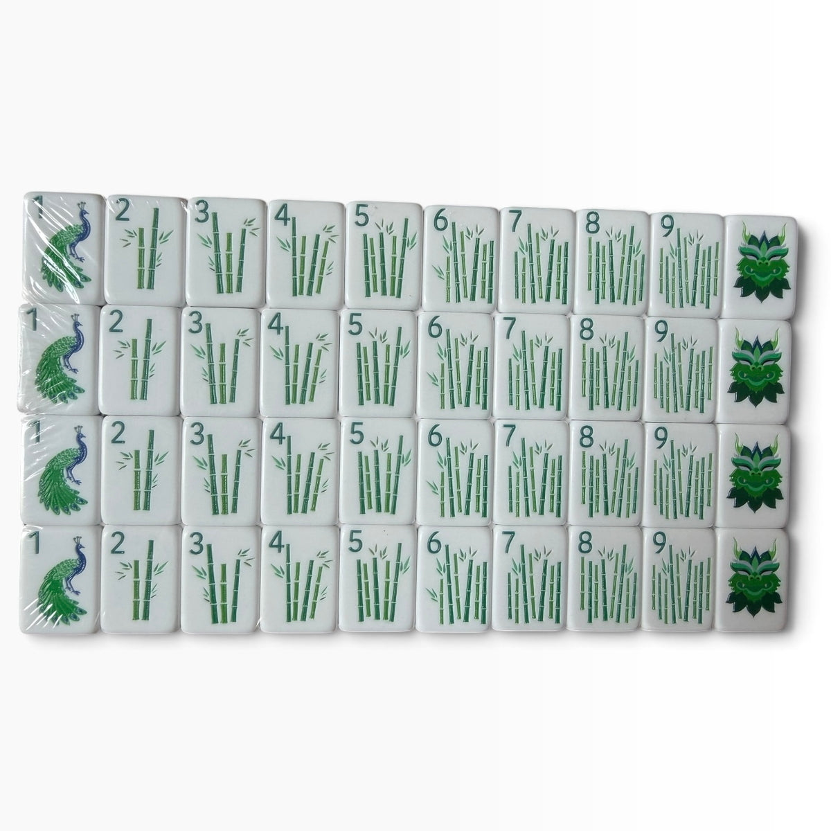 4 Layer Purple Back American Mahjong Tile Set
