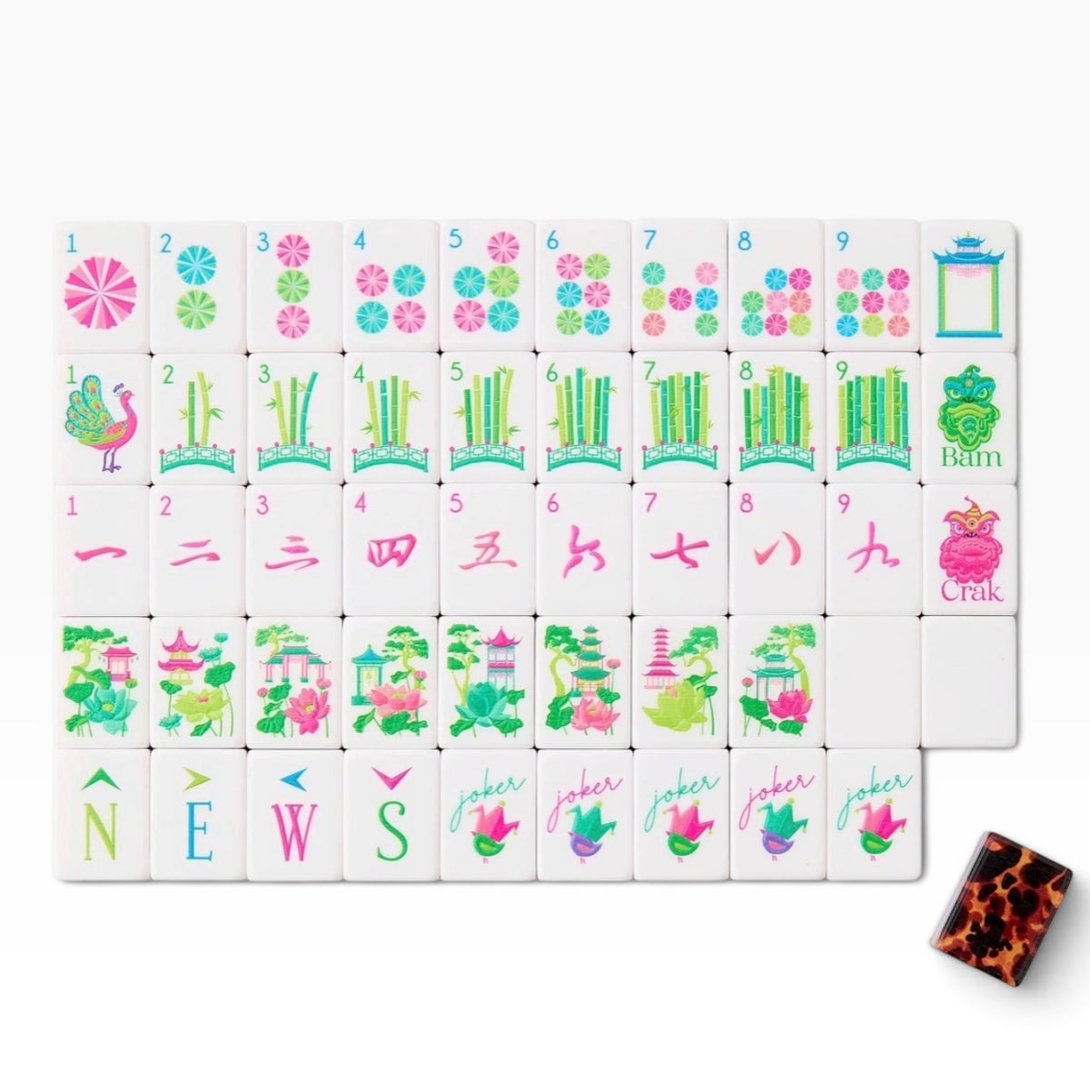 4 Layer Tortoise Back American Mahjong Tile Set