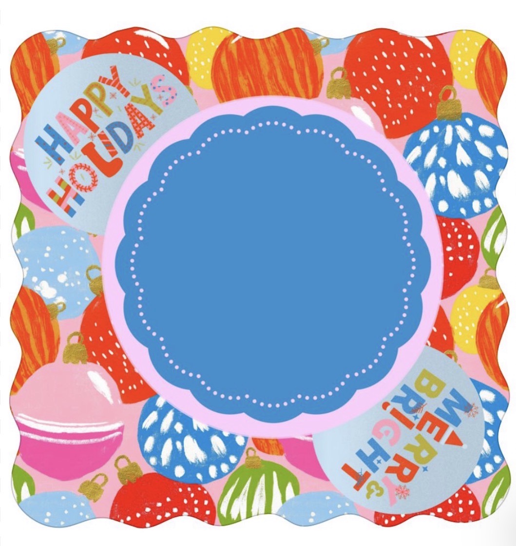 Merry & Bright Scalloped Edge Mahjong Mat