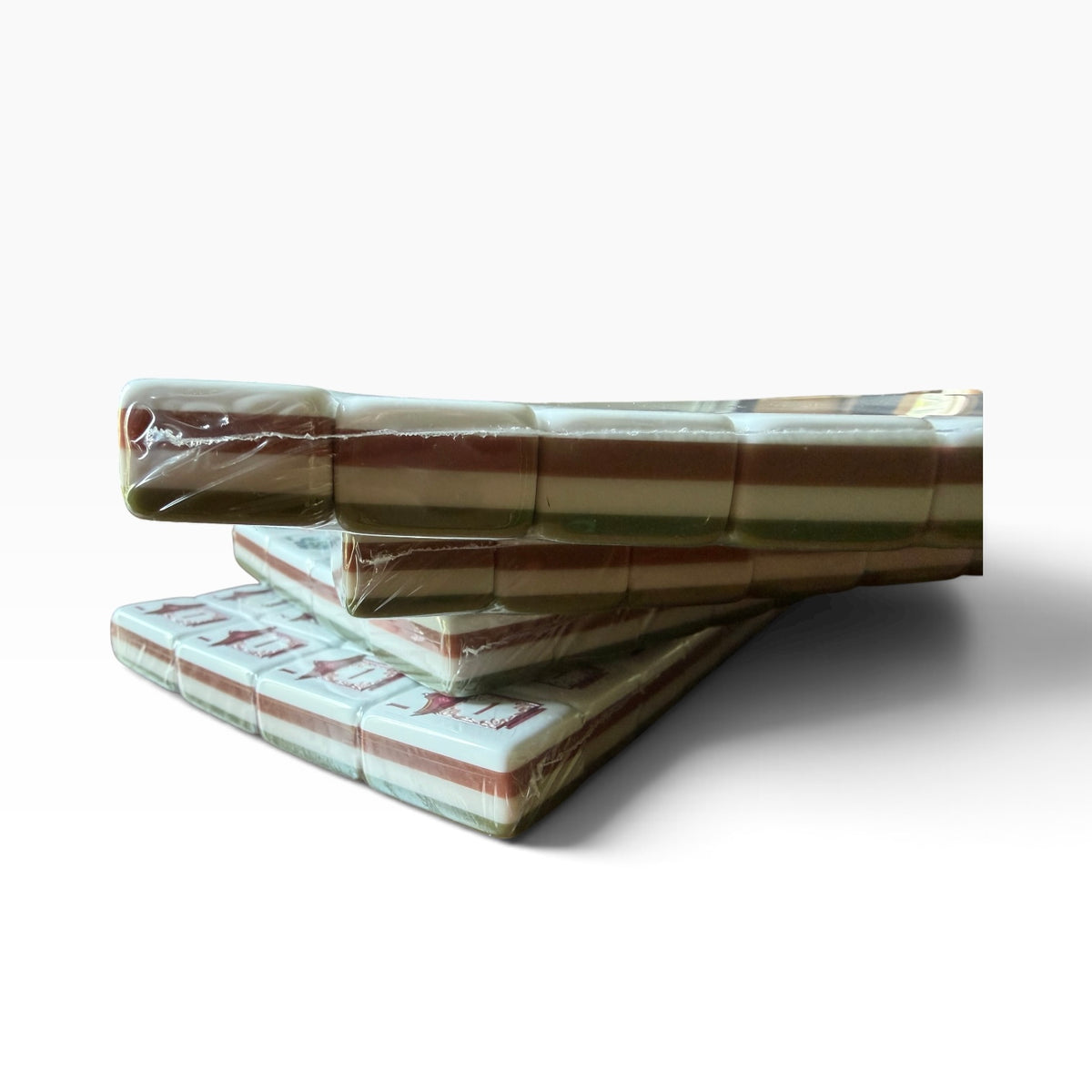 4 Layer Olive Green Back American Mahjong Tile Set