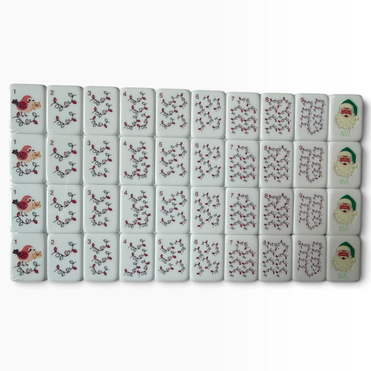 A Darling Christmas in Western Springs 4 Layer Custom Designed American Mahjong Tile Set