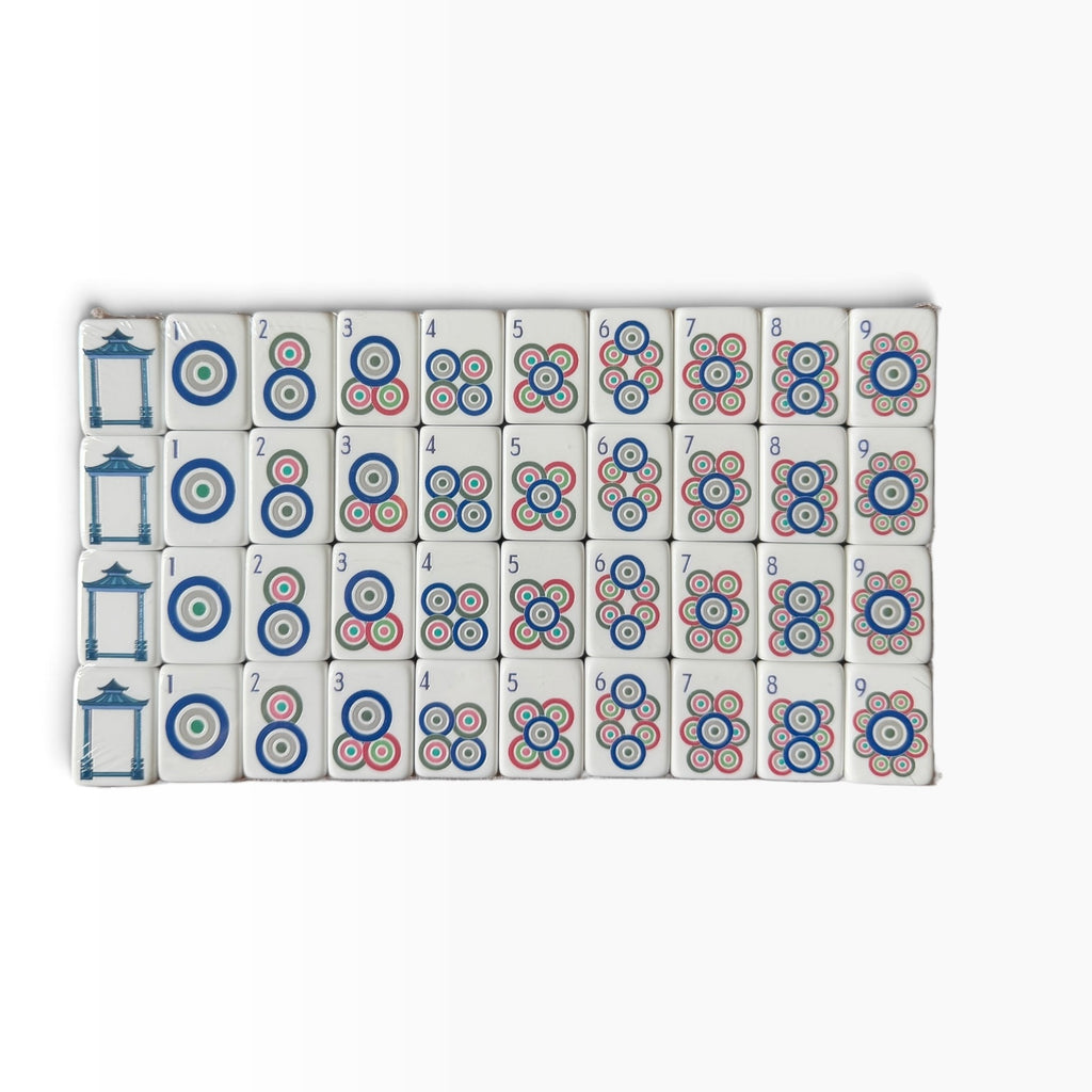 4 Layer Olive Green Back American Mahjong Tile Set