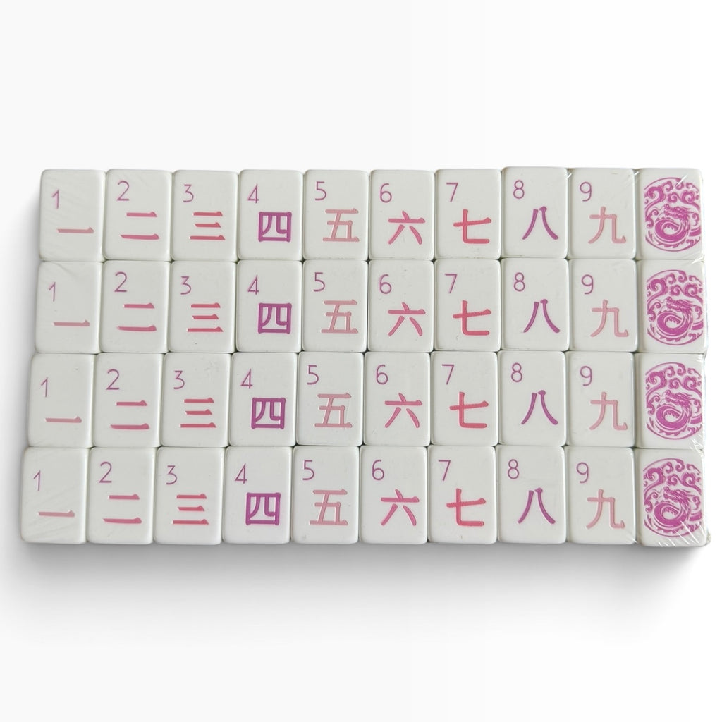 4 Layer Lime Green Back American Mahjong Tile Set