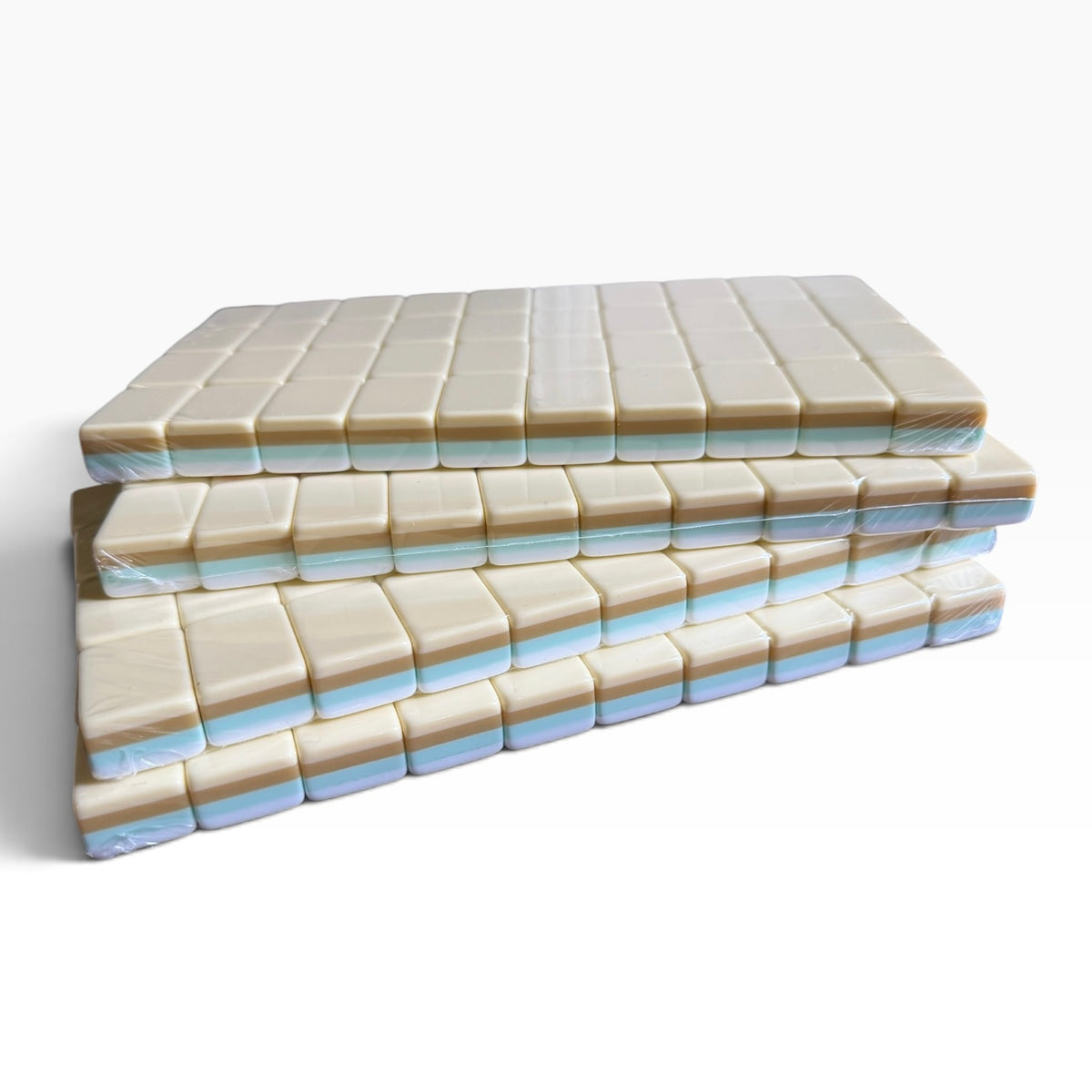 4 Layer Light Yellow Back American Mahjong Tile Set
