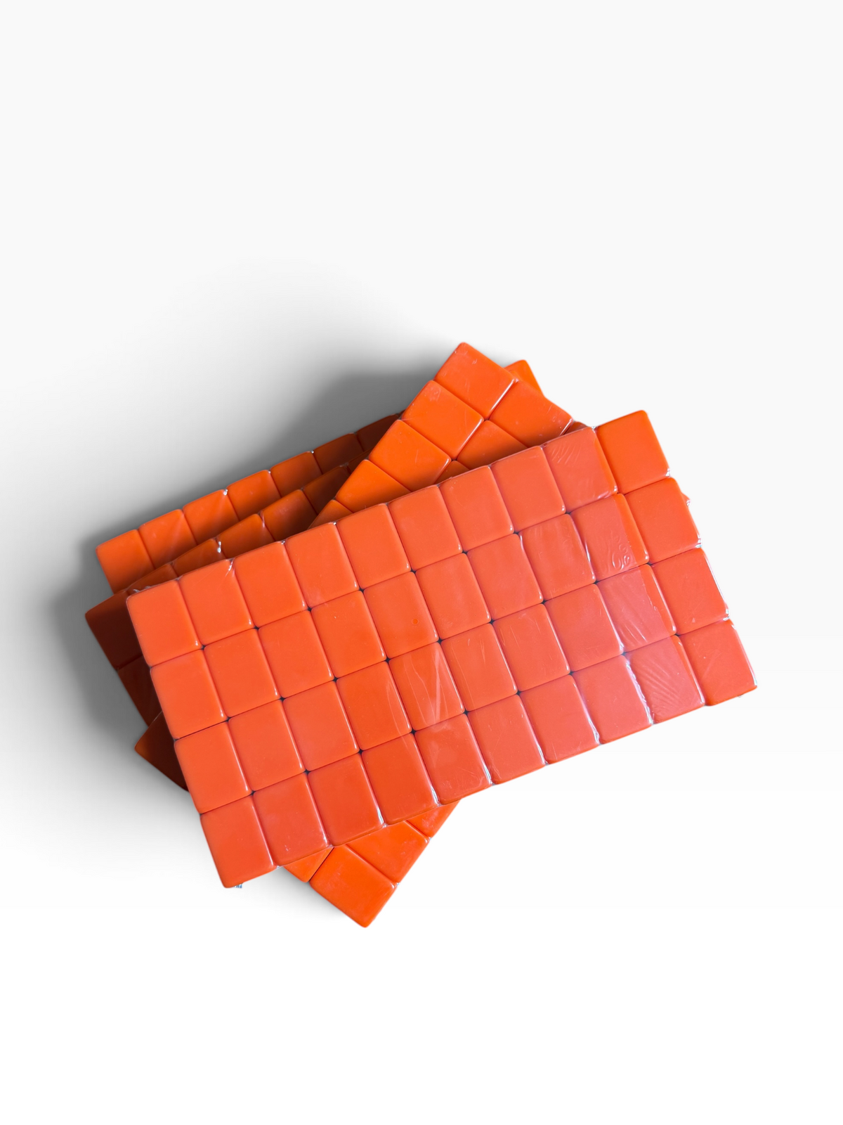 4 Layer Burnt Orange Back American Mahjong Tile Set