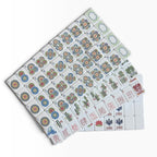 4 Layer Wood Grain Look Back American Mahjong Tile Set