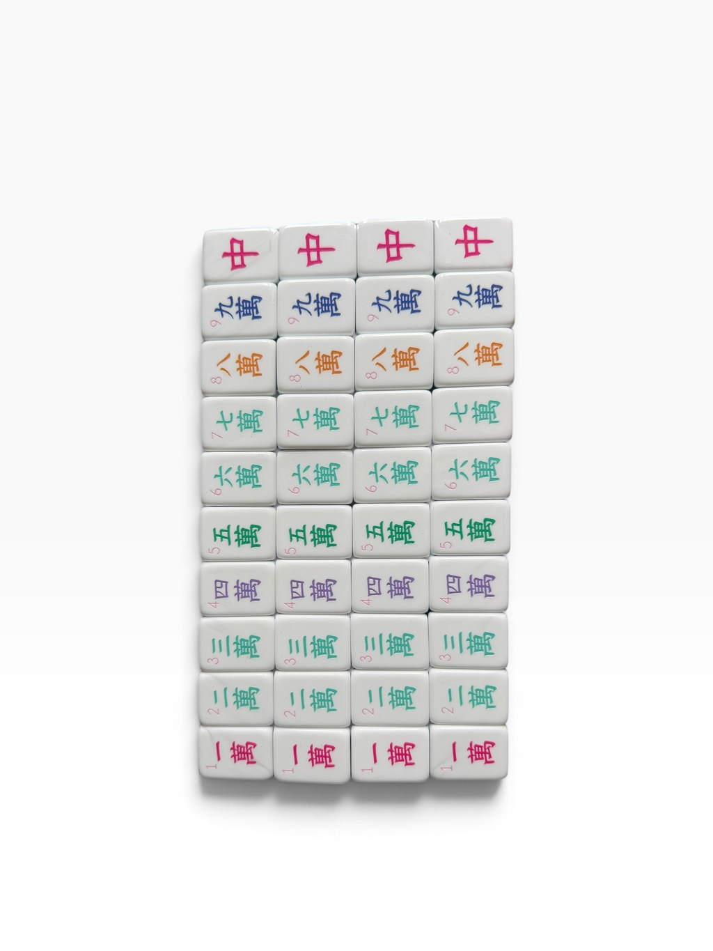 4 Layer Milk Pink Back Mahjong Tile Set