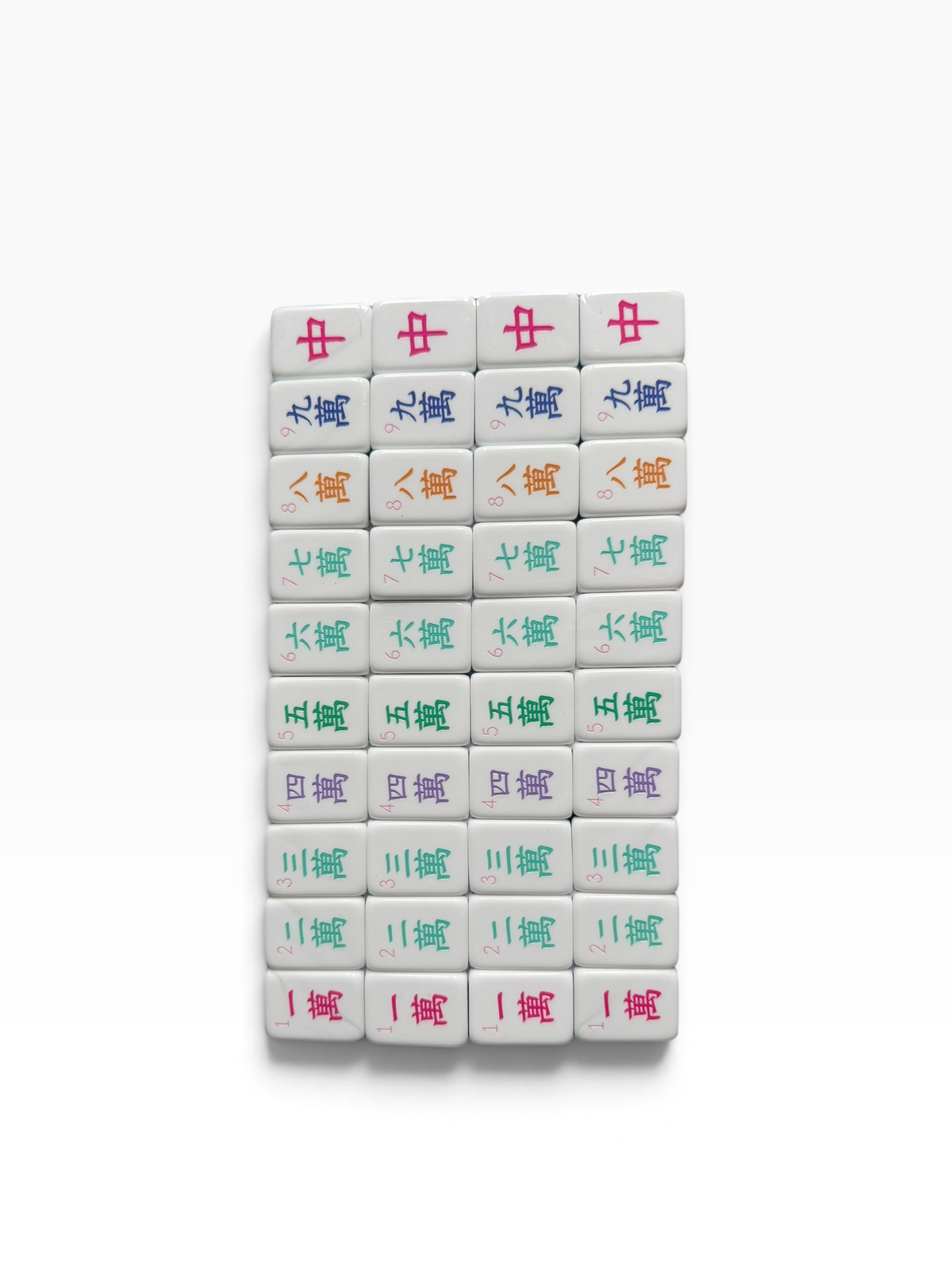 4 Layer Milk Pink Back Mahjong Tile Set