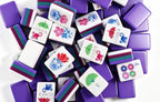 4 Layer Purple Back American Mahjong Tile Set
