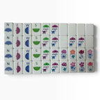 4 Layer Purple Back American Mahjong Tile Set