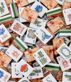 4 Layer Wood Grain Look Back American Mahjong Tile Set