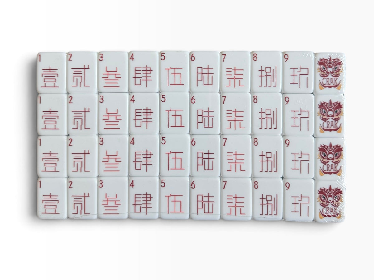 4 Layer Wood Grain Look Back American Mahjong Tile Set