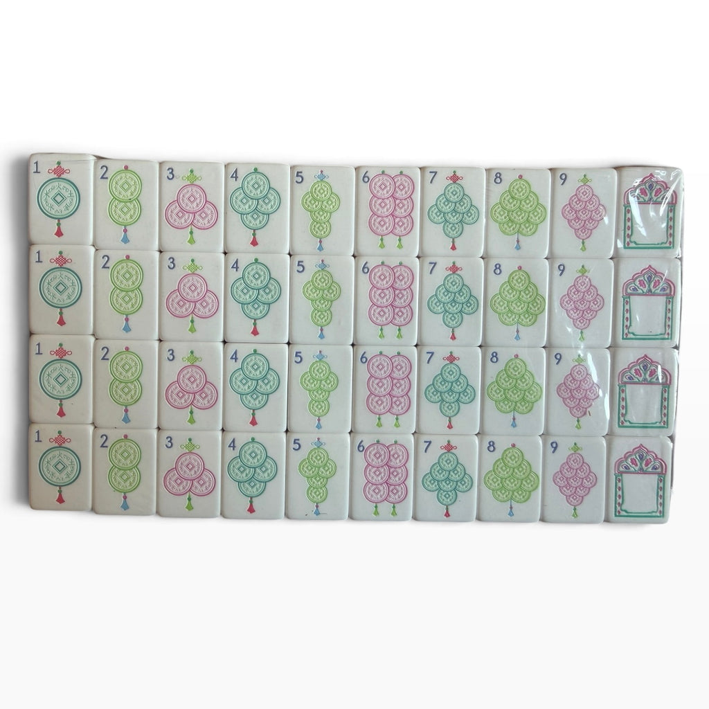 4 Layer Pink Back American Mahjong Tile Set