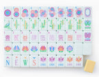 4 Layer Light Yellow Back American Mahjong Tile Set