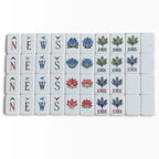 4 Layer Wood Grain Look Back American Mahjong Tile Set