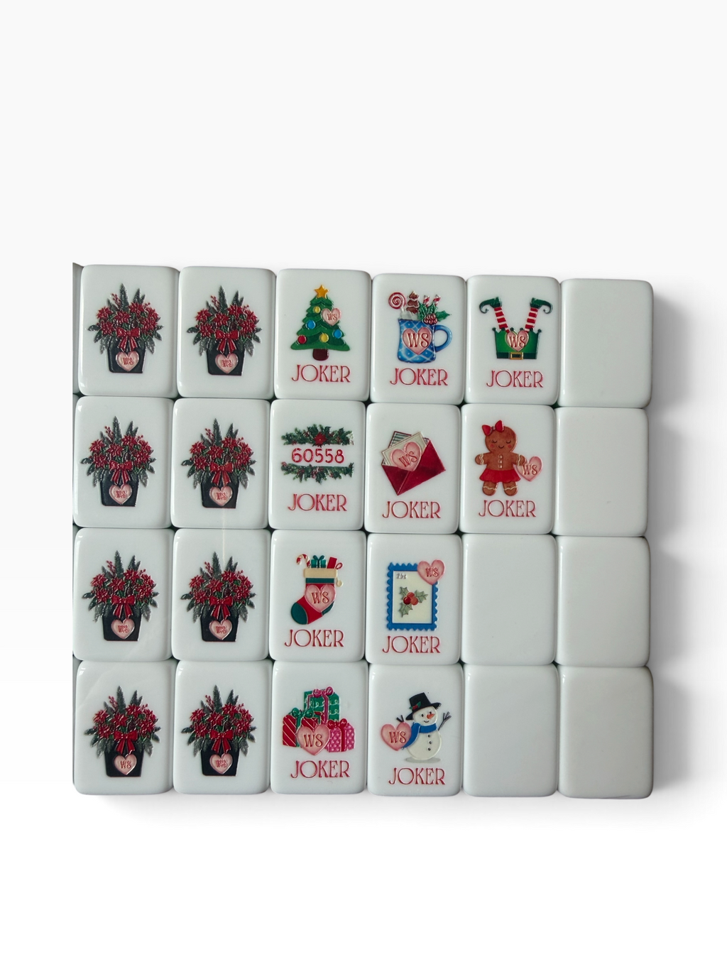A Darling Christmas in Western Springs 4 Layer Custom Designed American Mahjong Tile Set