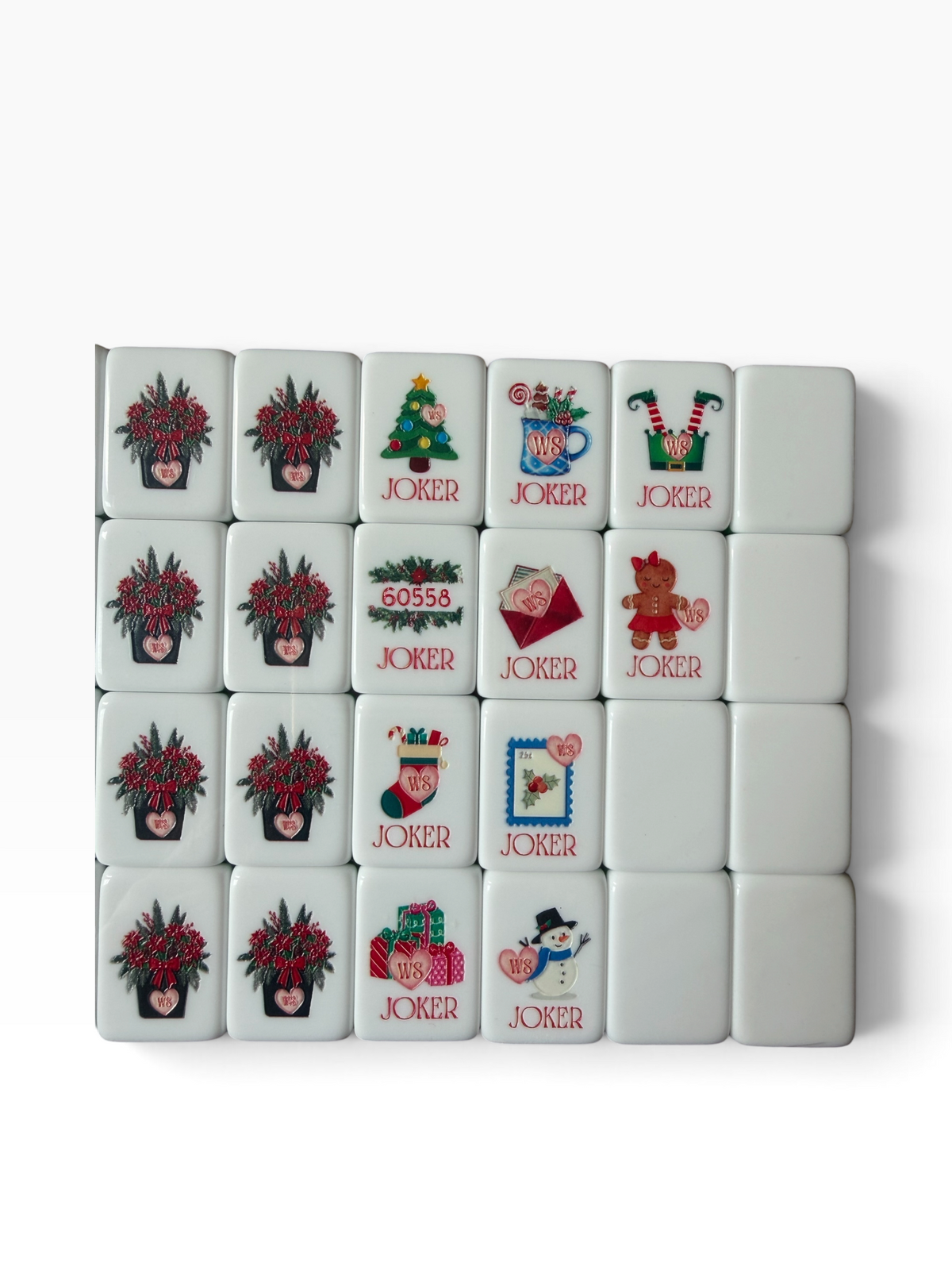 A Darling Christmas in Western Springs 4 Layer Custom Designed American Mahjong Tile Set