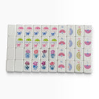 4 Layer Lime Green Back American Mahjong Tile Set