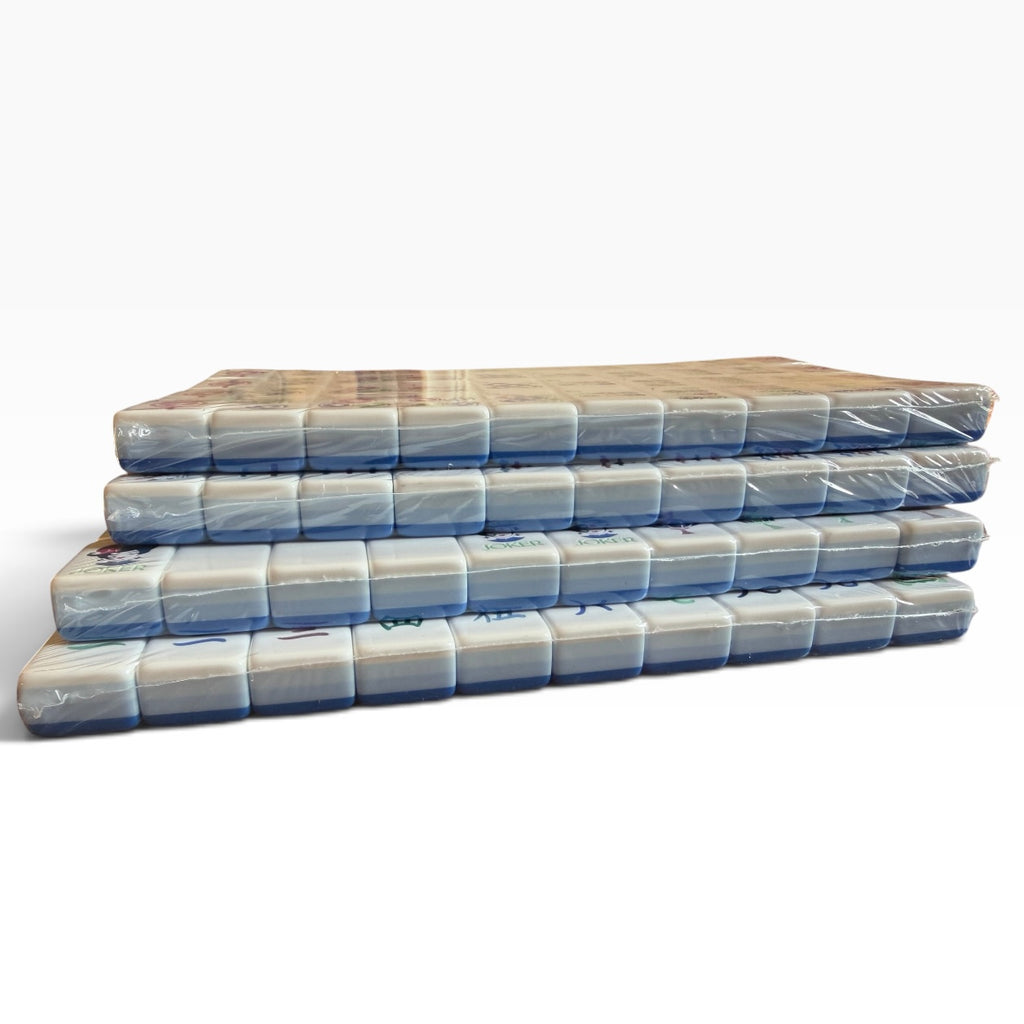 4 Layer Lake Blue Back American Mahjong Tile Set