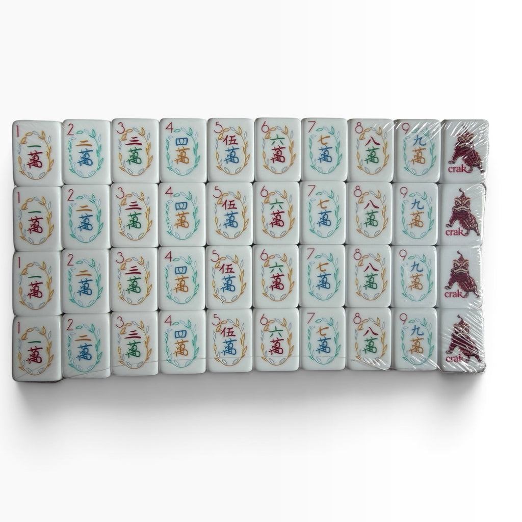 4 Layer Burnt Orange Back American Mahjong Tile Set