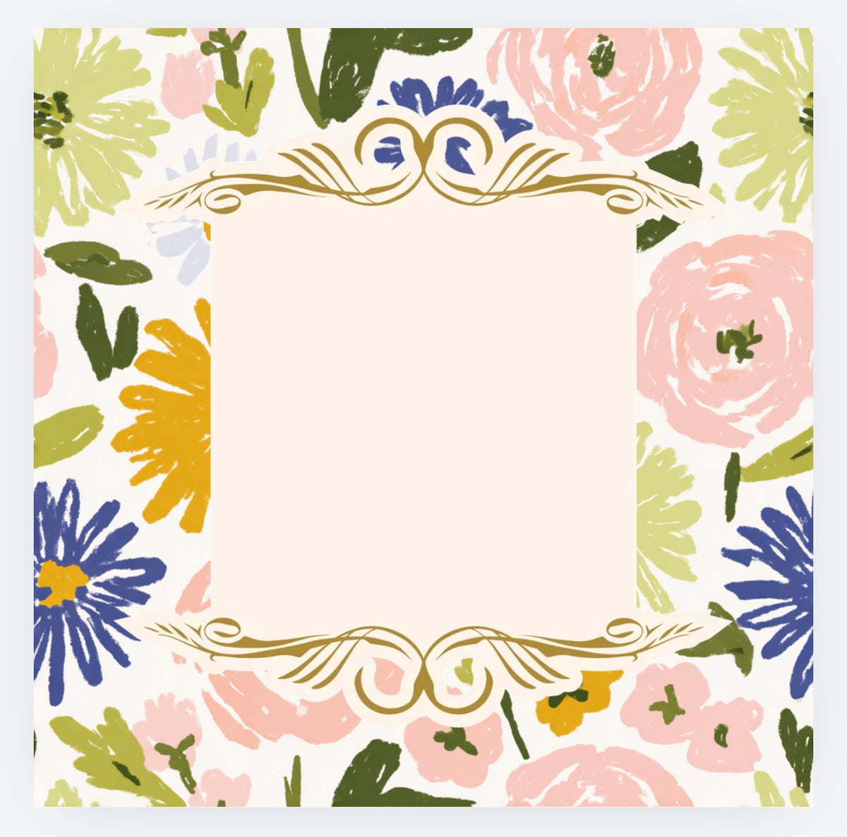 Pretty Pastel Flourish Mahjong Mat