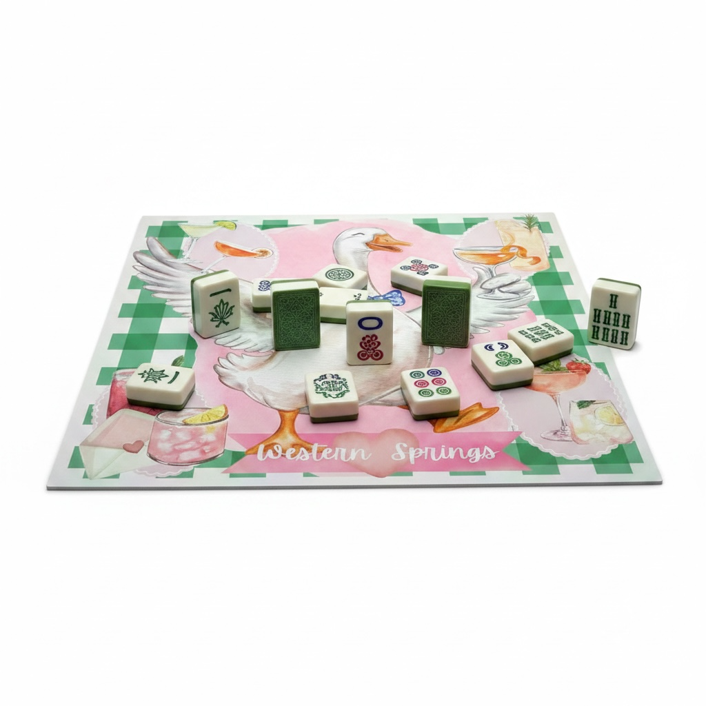 Darling Ducktails Western Springs Custom Mahjong Mat