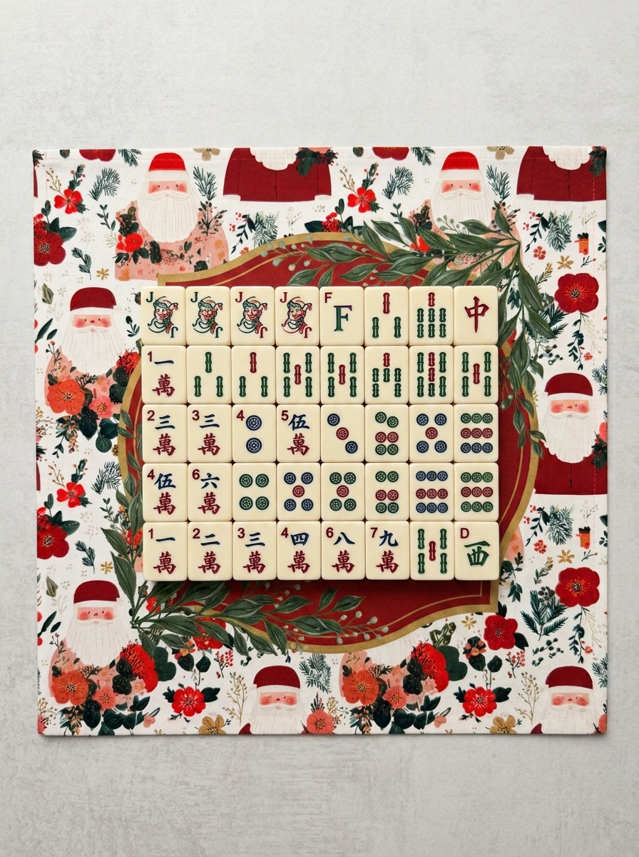 Santa's Secret Garden Mahjong Mat