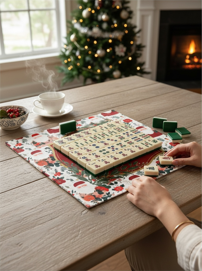 Santa's Secret Garden Mahjong Mat