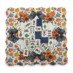 Pumpkins & Plaid Scalloped Edge Mahjong Mat