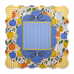 Pumpkins & Pearls Scalloped Mahjong Mat
