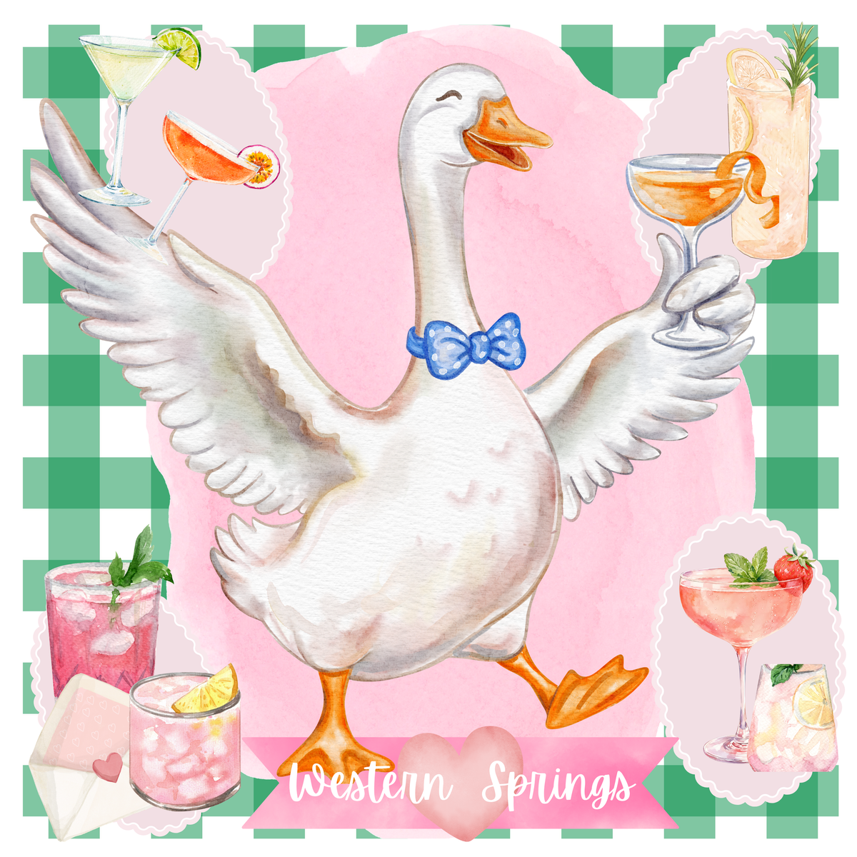 Darling Ducktails Western Springs Custom Mahjong Mat