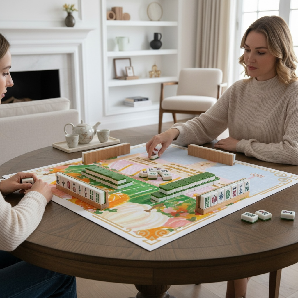 Autumn on the Field Mahjong Mat